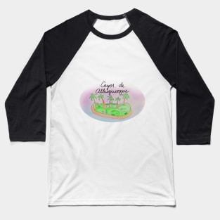 Cayos de Albuquerque watercolor Island travel, beach, sea and palm trees. Holidays and vacation, summer and relaxation Baseball T-Shirt